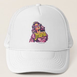 Personalised Retro Mama Pop Art (6) Trucker Hat