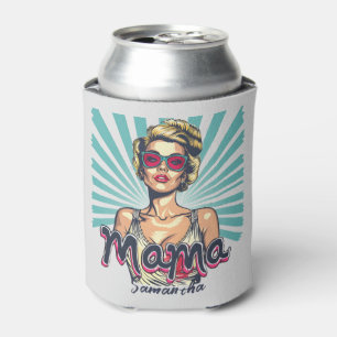 Personalised Retro Mama Pop Art (7) Can Cooler