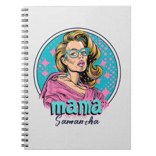 Personalised Retro Mama Pop Art (8) Notebook
