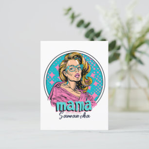 Personalised Retro Mama Pop Art (8) Postcard
