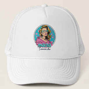 Personalised Retro Mama Pop Art (8) Trucker Hat