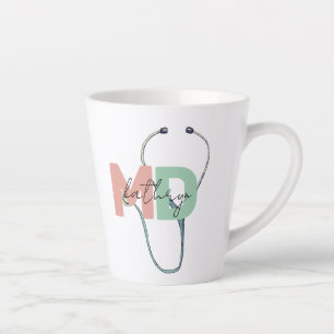 Personalised Retro Medical Doctor MD Name  Latte Mug