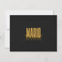Personalised Retro Movie Poster Mario Gold
