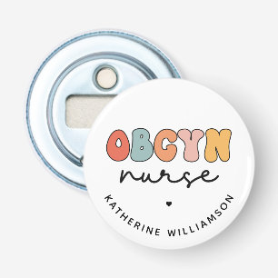 Personalised Retro OBGYN Nurse Bottle Opener