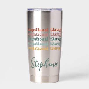 Personalised Retro OT Occupational Therapy OT Insulated Tumbler