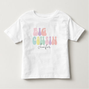 Personalised Retro Pastel Big Cousin   Custom  Toddler T-Shirt