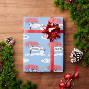 Personalised Retro Pine Tree Christmas Wrapping Paper