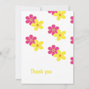 Personalised Retro Pink and Yellow Invitation