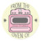 Personalised Retro Pink Oven Sticker