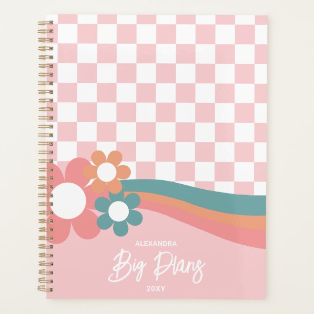 Personalised Retro Pink Planner (Front)