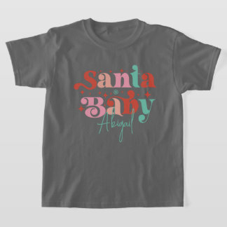 Personalised Retro Santa Baby Tshirt  