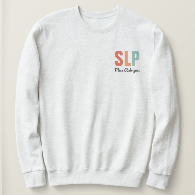 Personalised Retro SLP Speech Pathologist  Sweatshirt (Design Front)