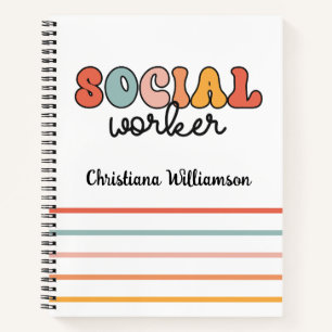 Personalised Retro Social Worker Notebook