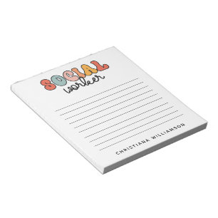 Personalised Retro Social Worker Notepad