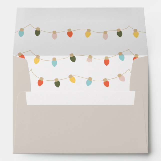 Personalised Retro Twinkle Lights Envelope (Back (Bottom))