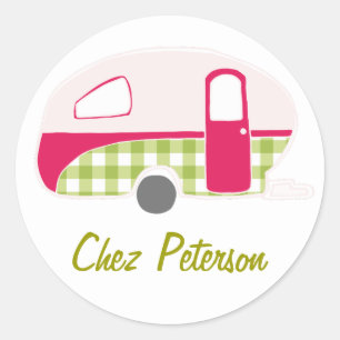 Personalised Retro Vintage Caravan Design Stickers
