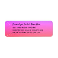 Personalised Return Address Colourful