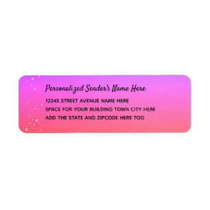 Personalised Return Address Colourful