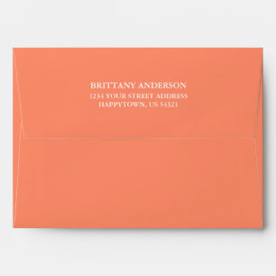 Personalised Return Address Coral Invitation Envelope