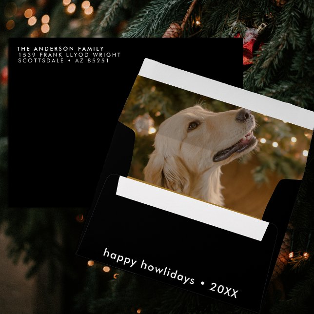 Personalised Return Address Dog Picture Christmas Envelope (Creator Uploaded)