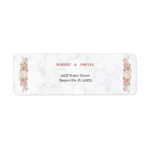 Personalised Return Address Elegant Rose Flower