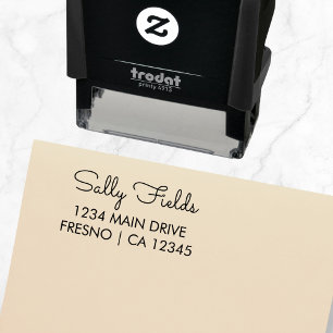 Personalised Return Address Elegant Script  Self-inking Stamp