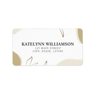 Personalised Return Address Label Abstract Design