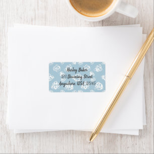 Personalised Return Address Labels with Clouds