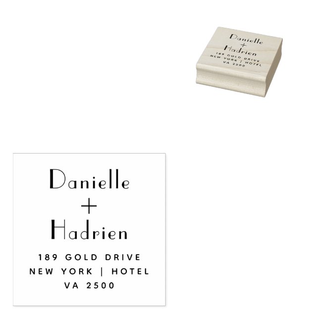 Personalised Return Address Rubber Stamp  (Stamped)