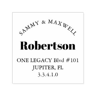 Personalised Return Address Rubber Stamps 