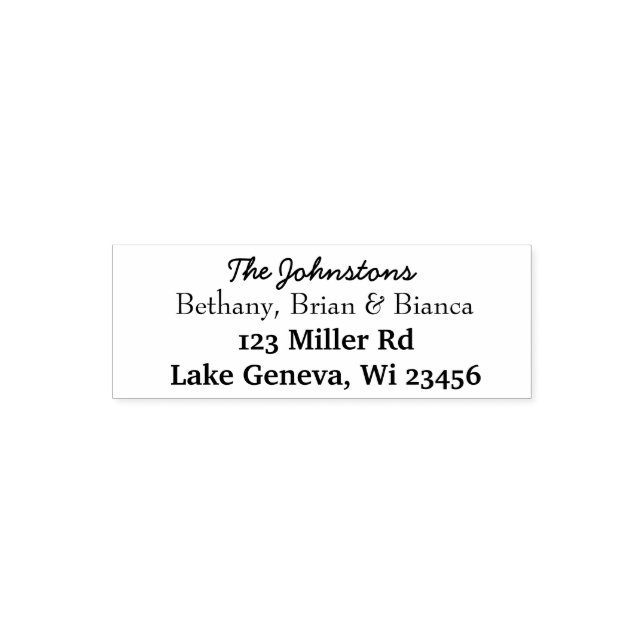 Personalised Return Address Self-inking Stamp (Design)