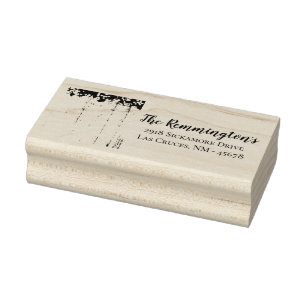 Personalised Return Address Stamp cotton plant ber