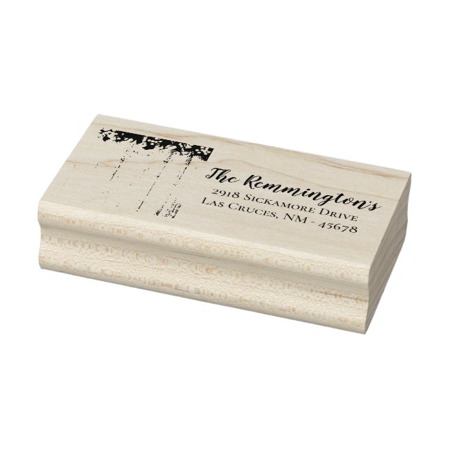 Personalised Return Address Stamp cotton plant ber (Stamp)