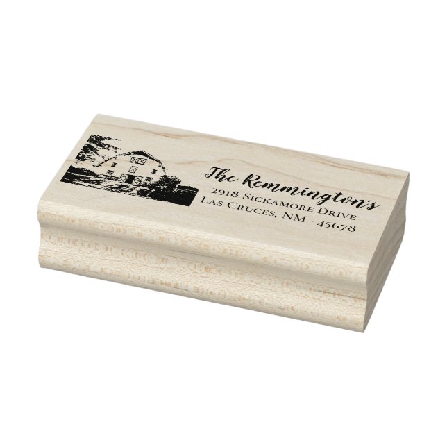 Personalised Return Address Stamp Sunset Barn Coun (Stamp)