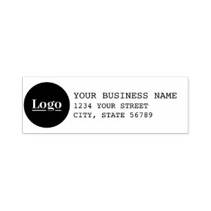 Personalised Return Address with Logo Self-inking Stamp