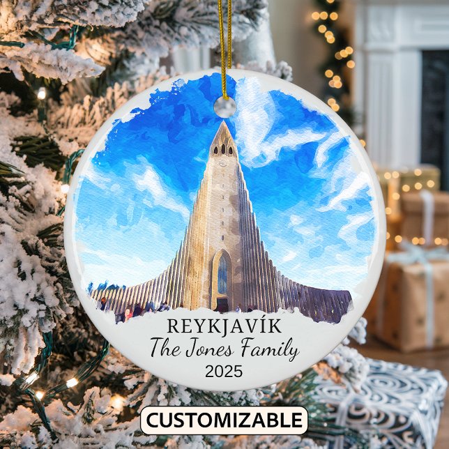 Personalised Reykjavík Ornament, Iceland Ornament (Creator Uploaded)