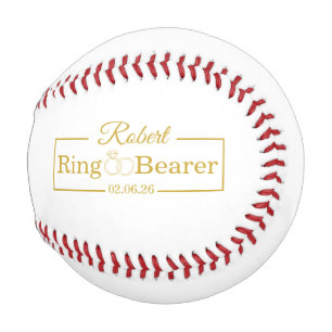 Personalised Ring Bearer Baseball Gift for Groomsm