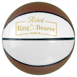 Personalised Ring Bearer Baseball Gift for Groomsm Basketball
