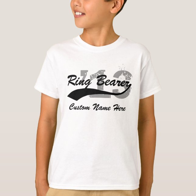 Personalised Ring Bearer Boys T-Shirt (Front)