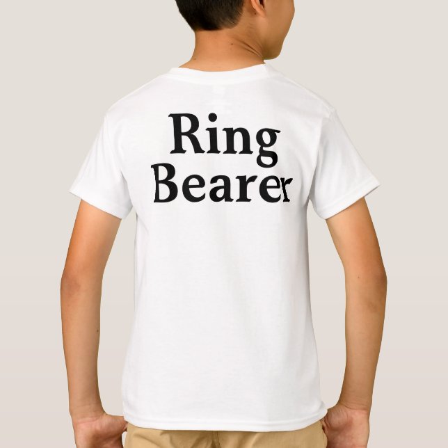 Personalised Ring Bearer Gift Custom Name T-Shirt (Back)