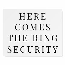 Personalised Ring Bearer Sign