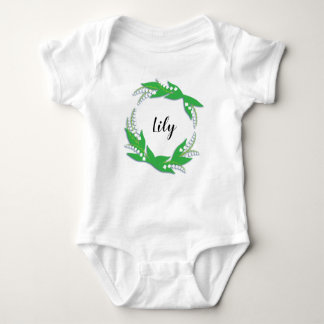 Personalised Ring of Lily of the Valley Bodysuit