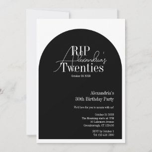 Personalised RIP 20s 30th birthday party Invitation