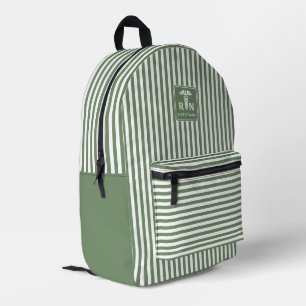 Personalised RN Modern and Elegant Stripes Pattern Printed Backpack
