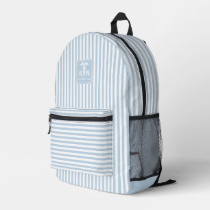 Personalised RN Modern and Elegant Stripes Pattern Printed Backpack