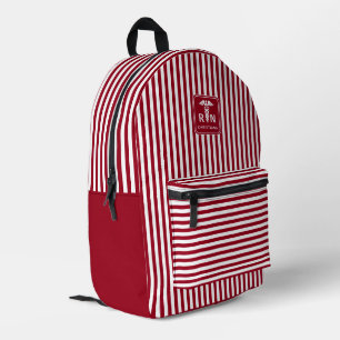 Personalised RN Modern and Elegant Stripes Pattern Printed Backpack