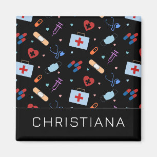 Personalised RN Nurse   Doctor Medical Pattern Magnet