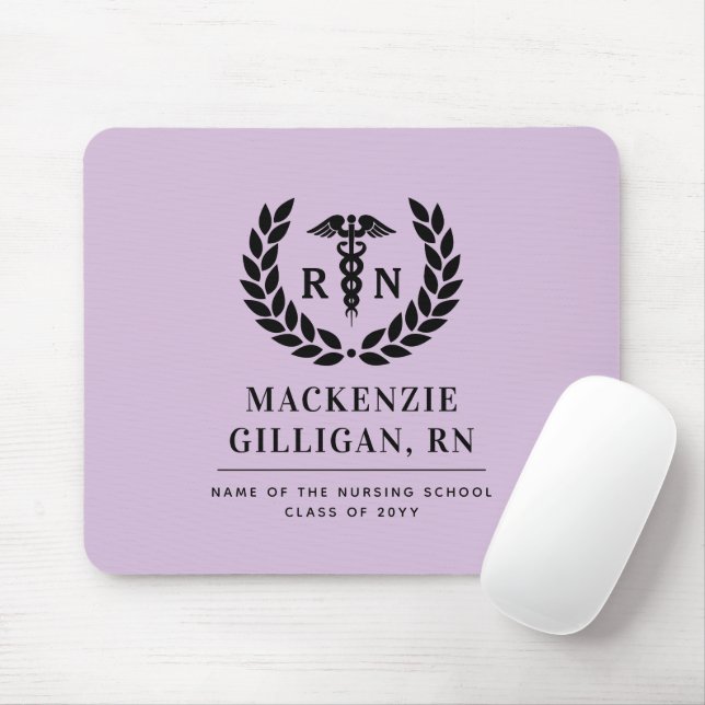 Personalised RN Nursing School Graduation Elegant Mouse Pad (With Mouse)