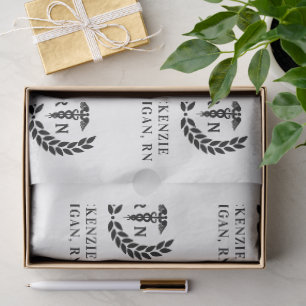 Personalised RN Nursing School Graduation Elegant Tissue Paper