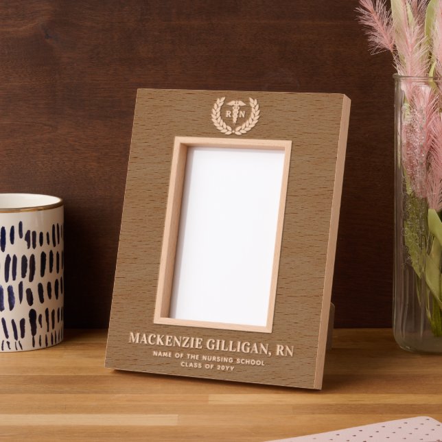 Personalised RN Nursing School Graduation Gift Etched Frames (Left)